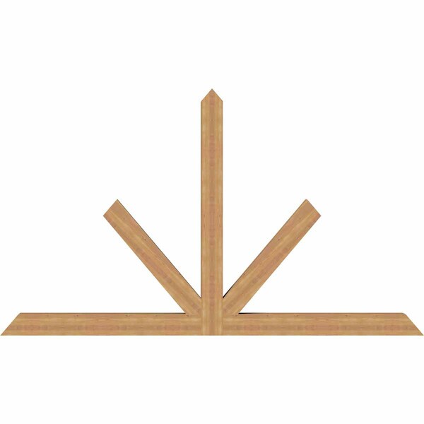Ekena Millwork Saratoga Timber Gable Bracket, Western Red Cedar, 108"W x 63"H x 5 1/2"D x 5 1/2"F, 14/12 Pitch GBW108X63X0606SAR00SWR - main